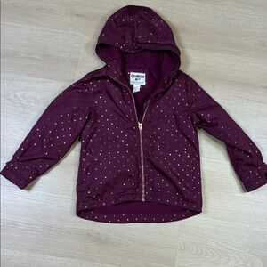 OshKosh B'gosh Maroon Burgundy Jacket with Rose Gold Dots